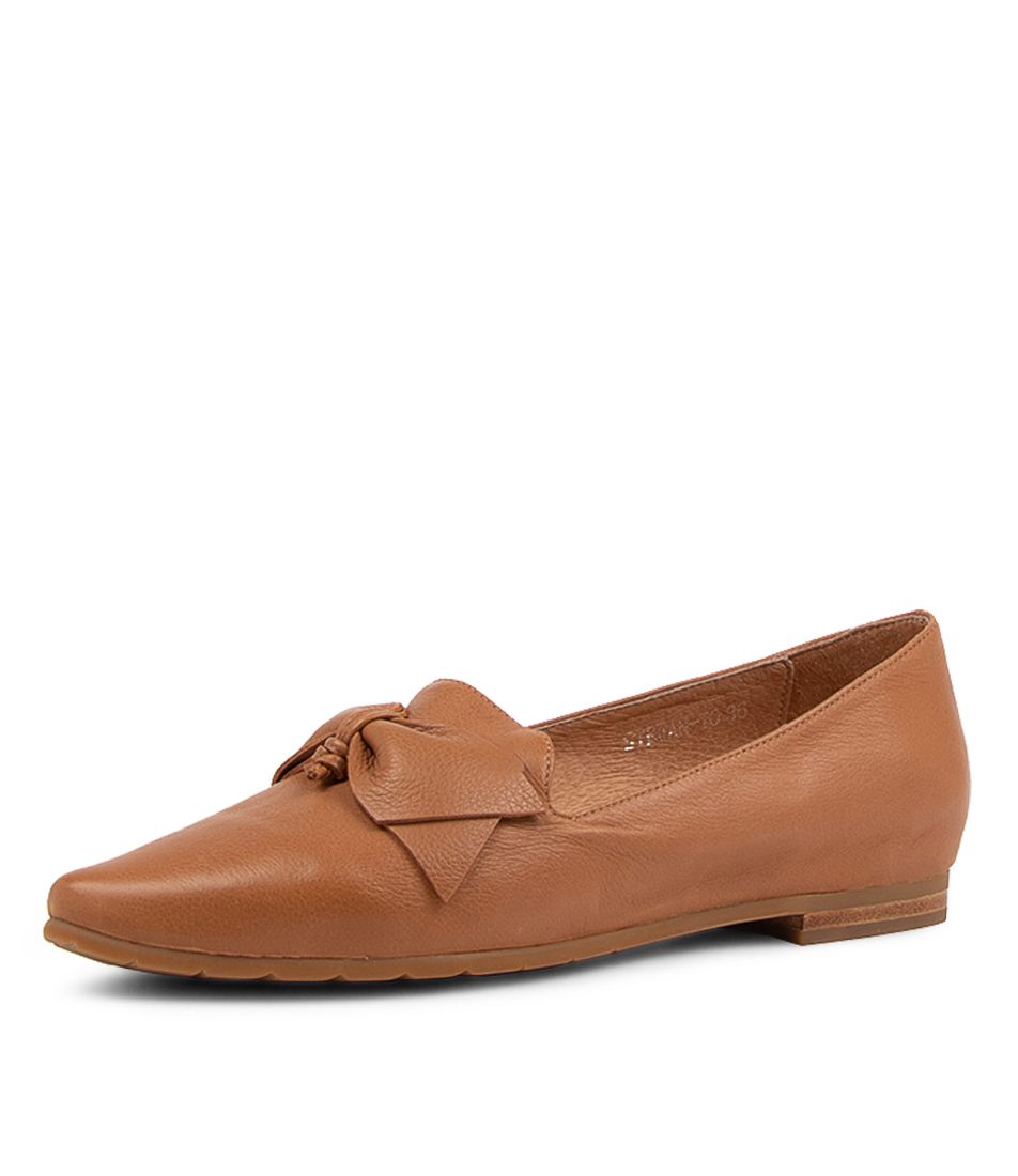 Stefan Dark Tan Leather Flat Shoes