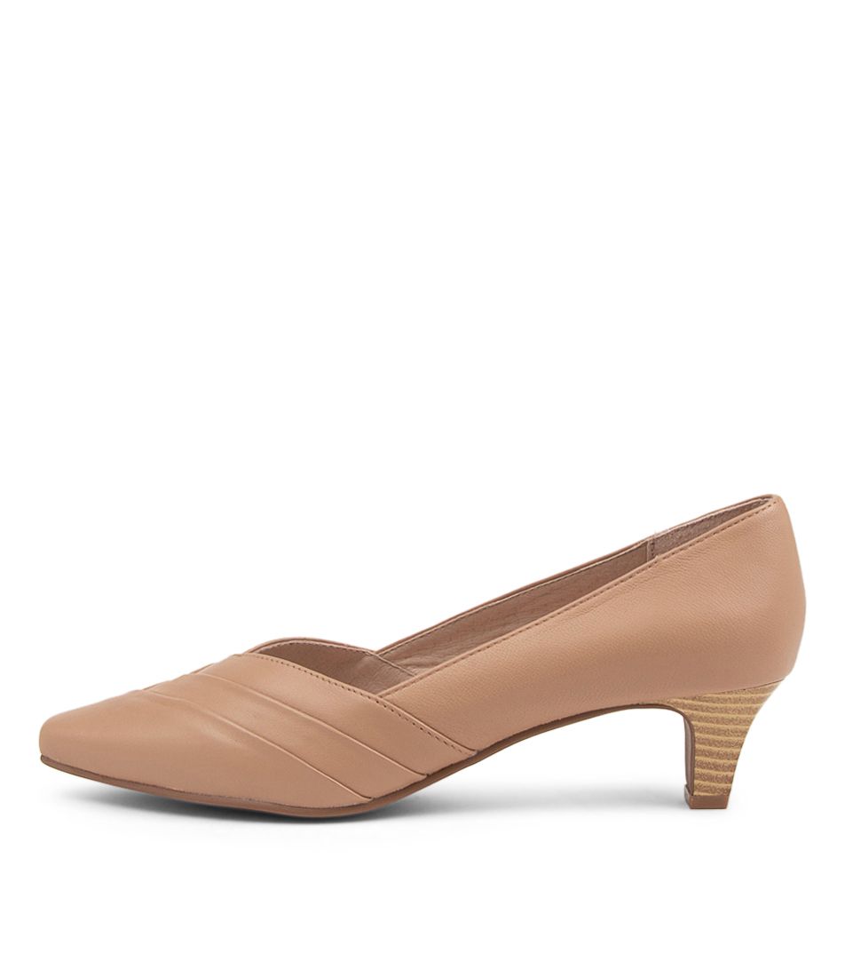 Laughs Nude Leather Heels