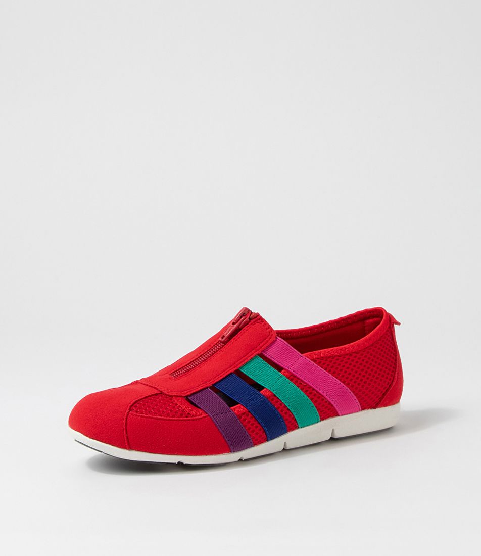Scottie Red Rainbow Mesh Sneakers