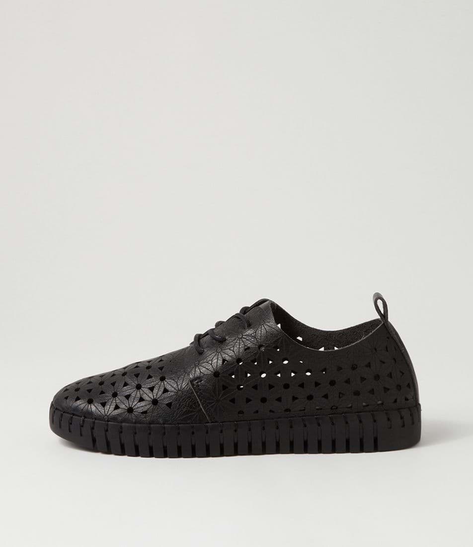Usho Black Cut Out Sneakers