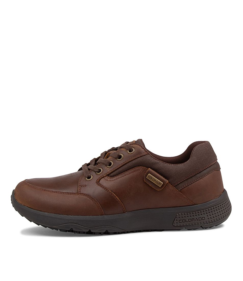 STRUTH DARK BROWN LEATHER SNEAKERS