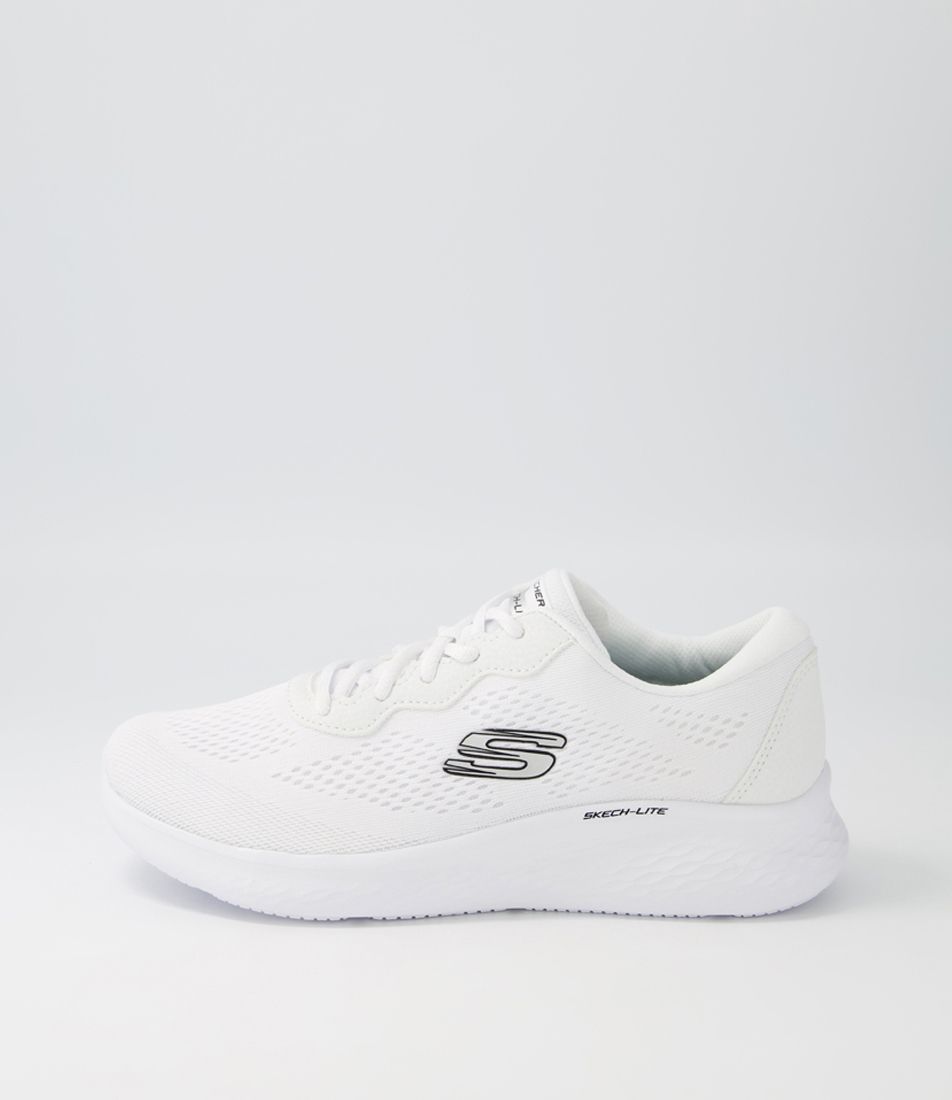 Skech White Textile Sneakers