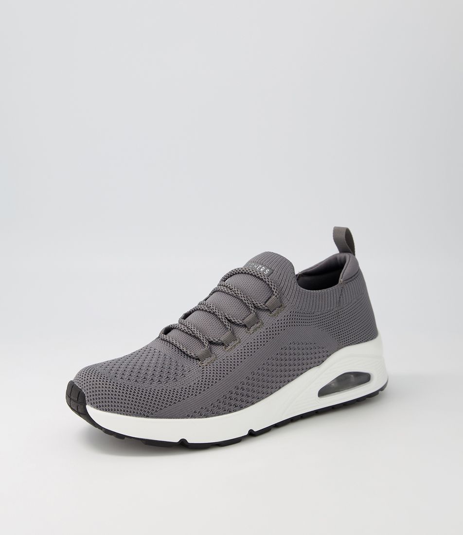 Uno Charcoal Black Knit Sneakers