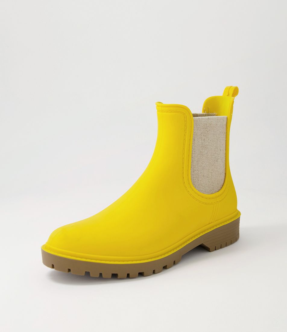 Laurina Yellow Gumboot Chelsea Boots