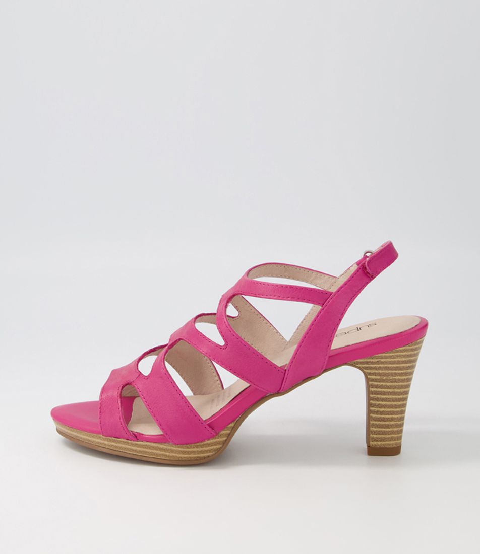 Sakana Fuchsia Leather Sandals