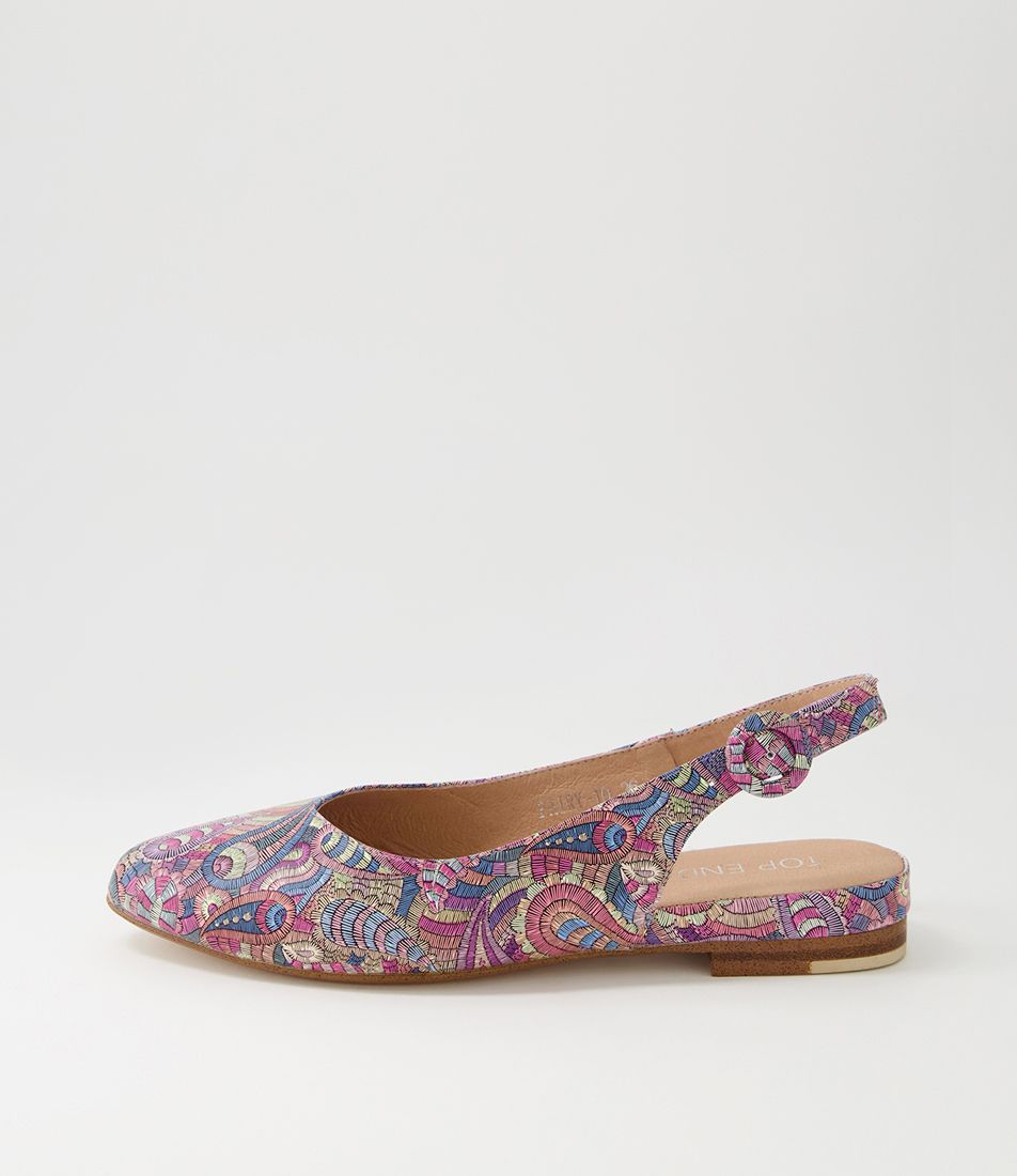 Fairy Pastel Harlequin Leather Flat Shoes