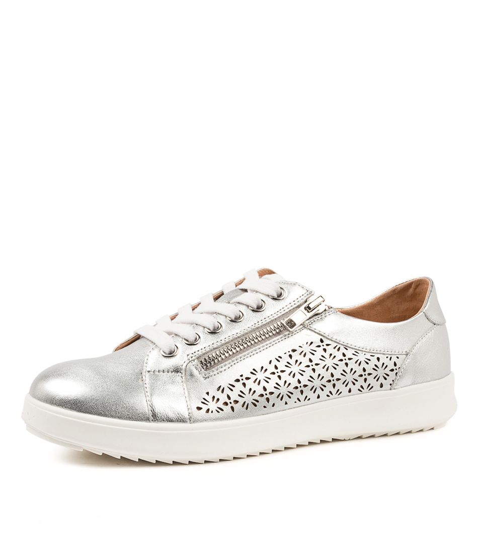 ZARINA SILVE-WHT SOLE LEA