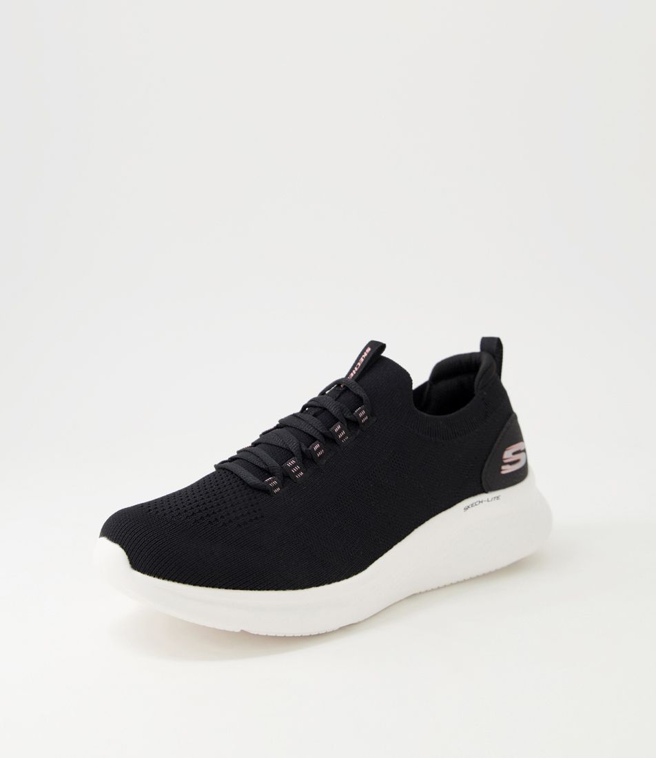 Skech Lite Pro Black Pink Sneakers