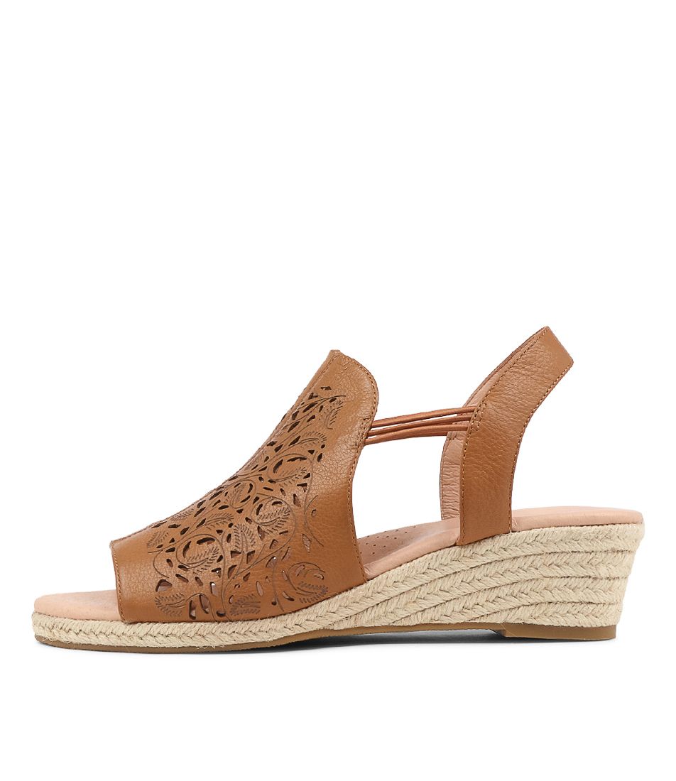 Hannah Dark Tan Leather Sandals