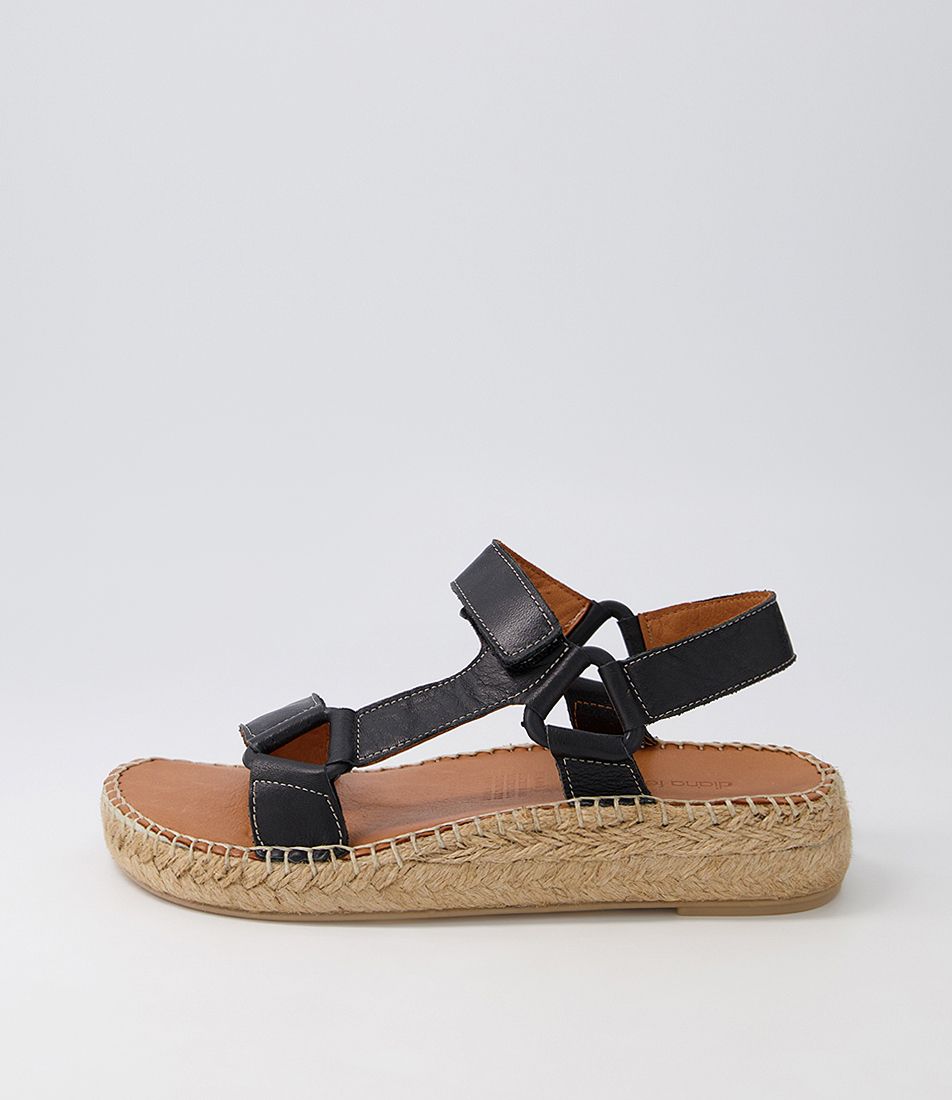 Jenaya Black Leather Sandals