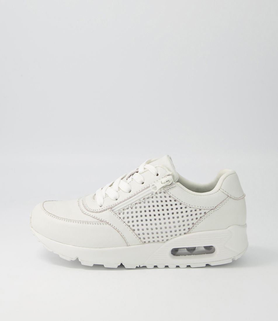 Lalas White Leather Sneakers