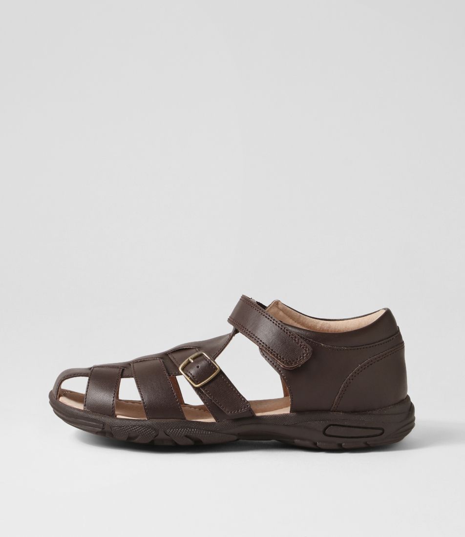 Taylor Jr Brown Leather Sandals