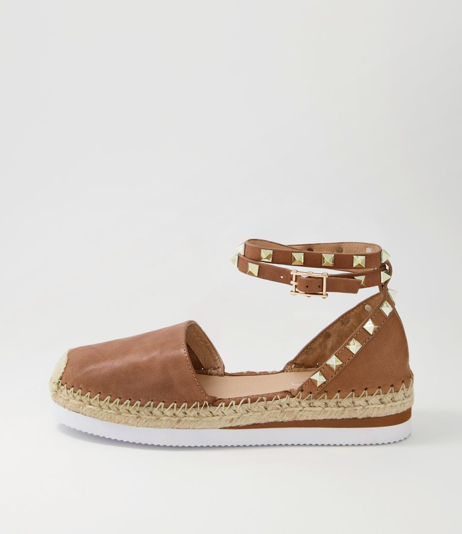 Wiela Tan Leather Espadrilles