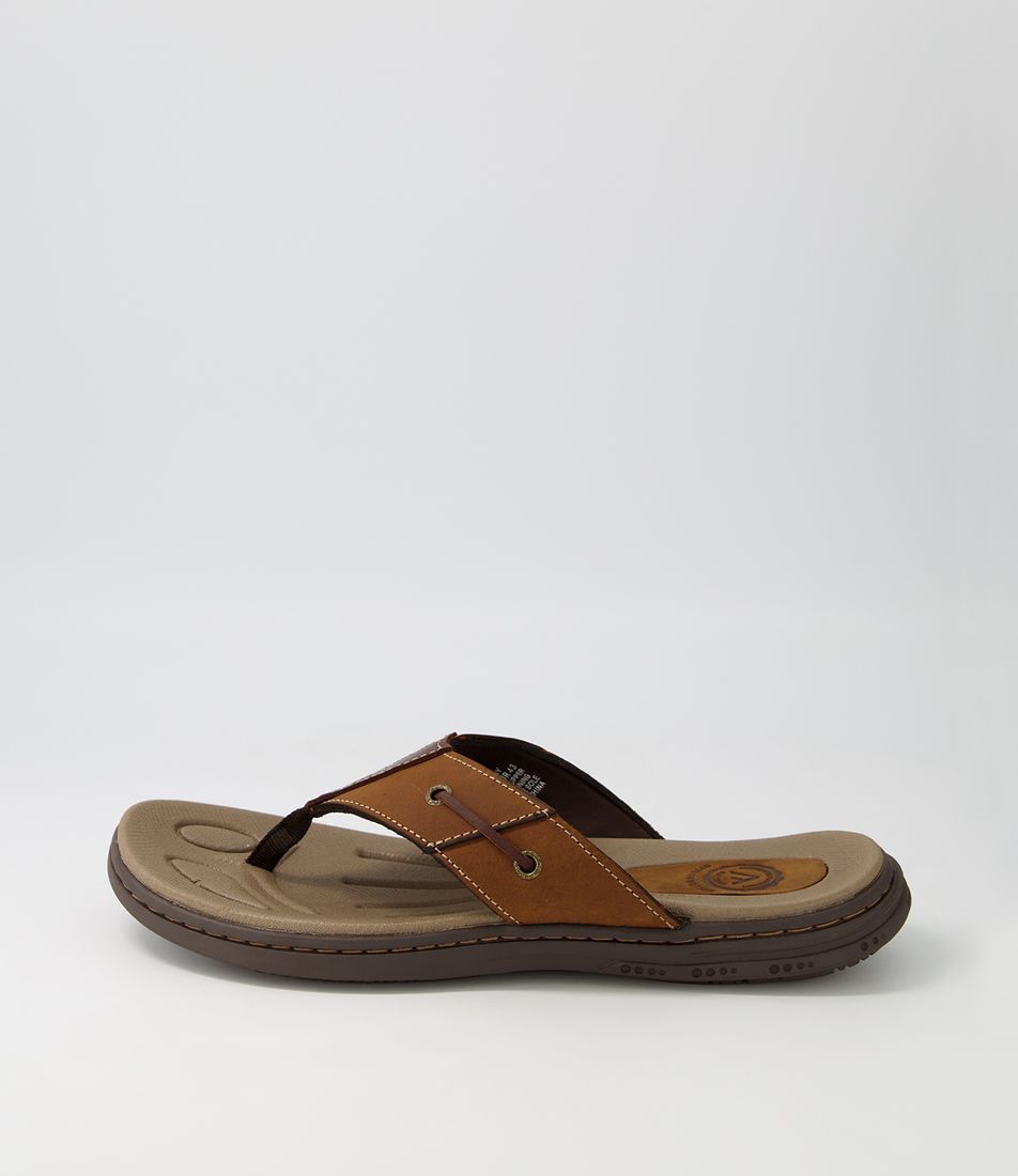 Donny Brown Crazyhorse Leather Sandals
