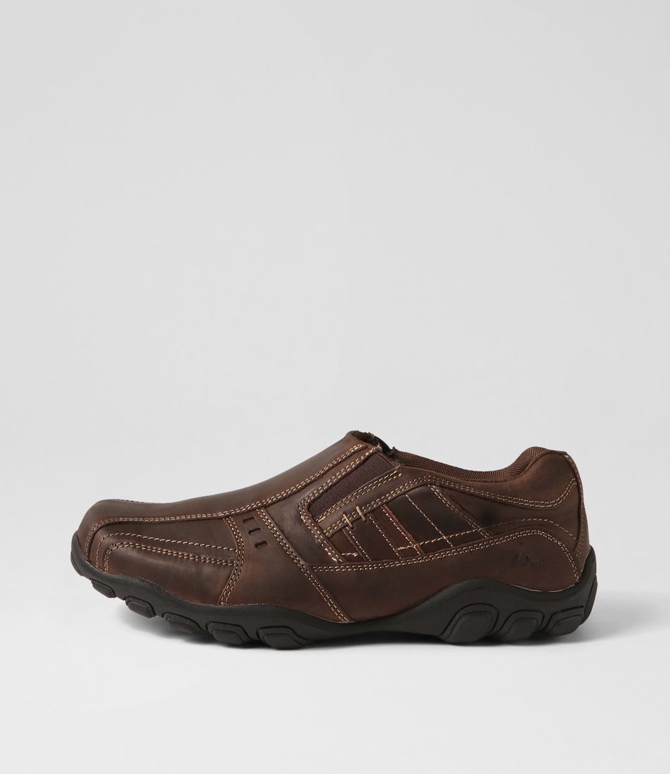Atari Brown Crazyhorse Leather Flat Shoes