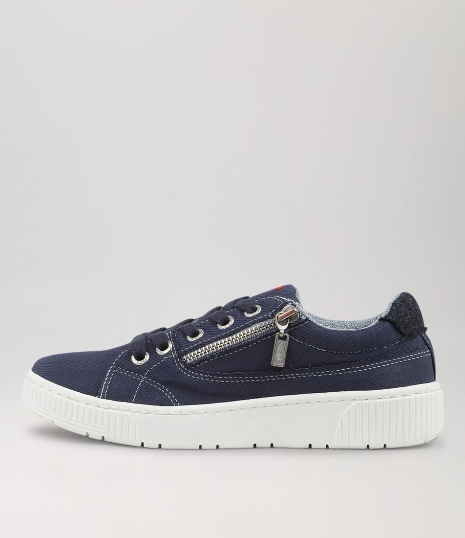 Izzar Navy Recycled Canvas Sneakers