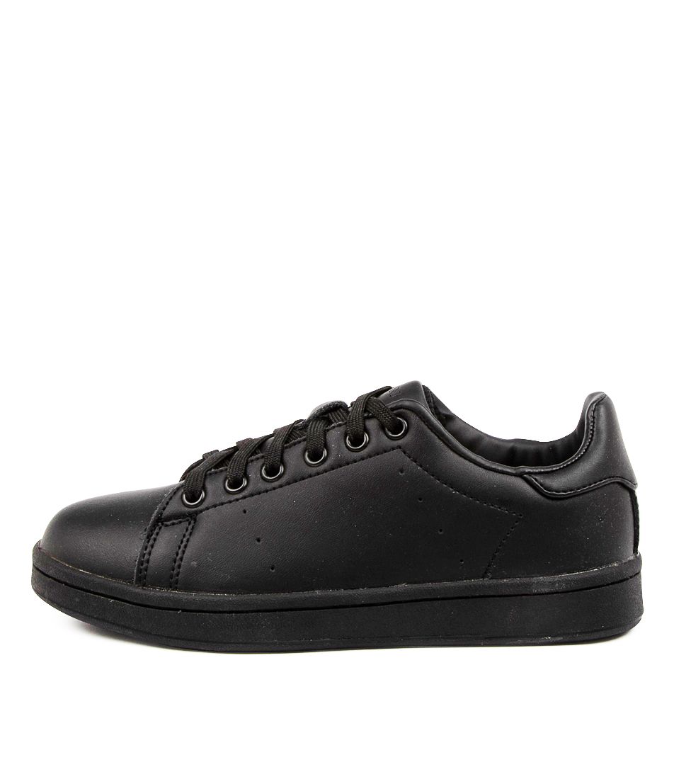 LEON JNR BLACK LEATHER