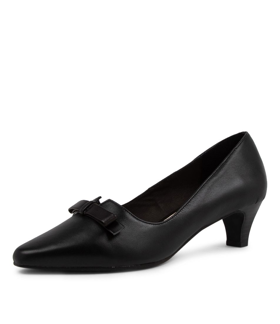 Lisza Black Leather Heels BH