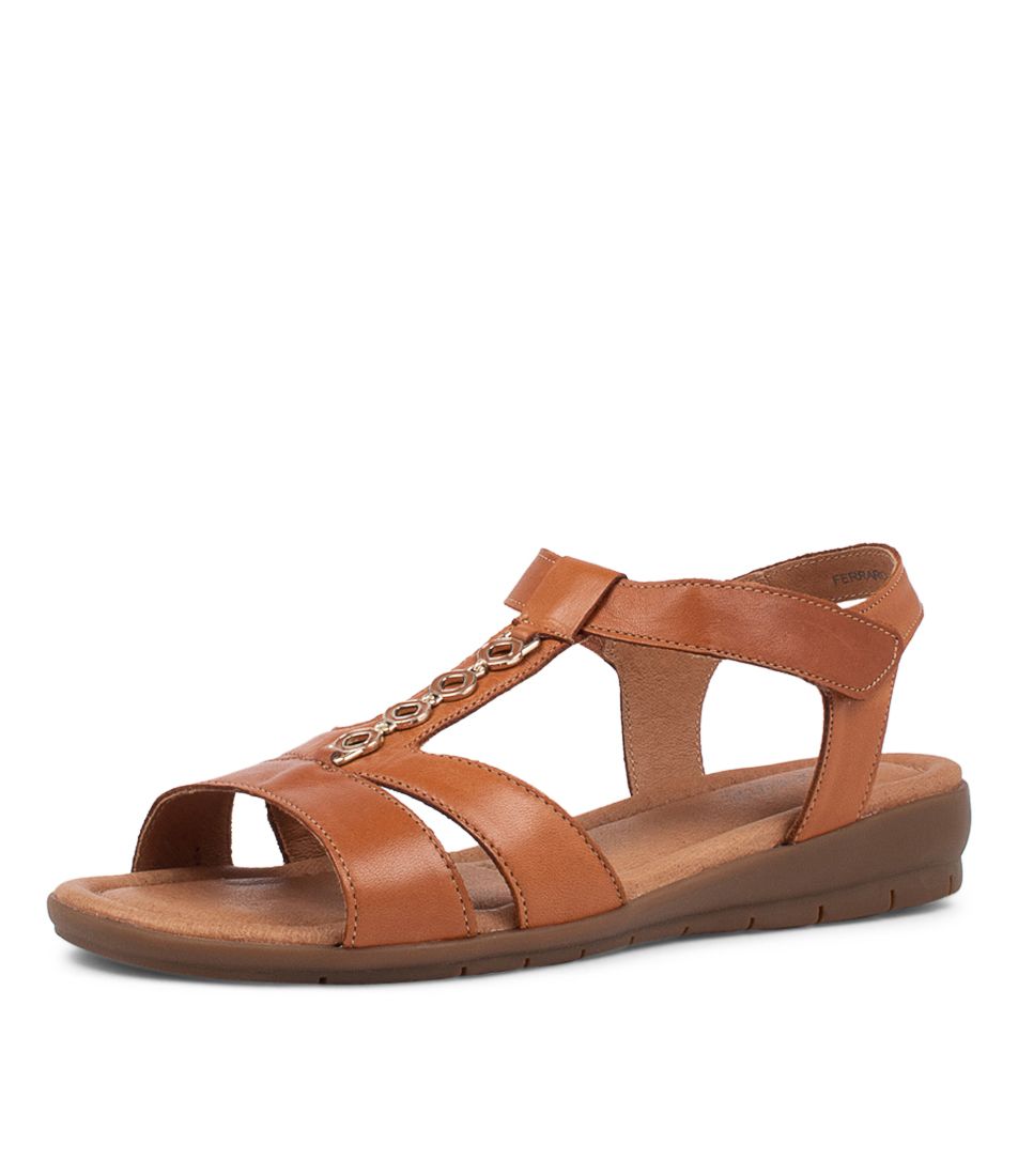 Ferraro Tan Leather Sandals