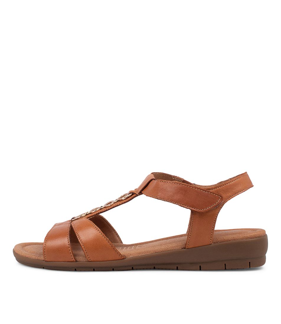 Ferraro Tan Leather Sandals