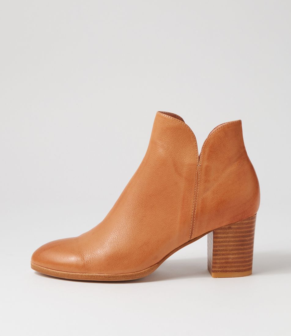 Damble Tan Leather Ankle Boots