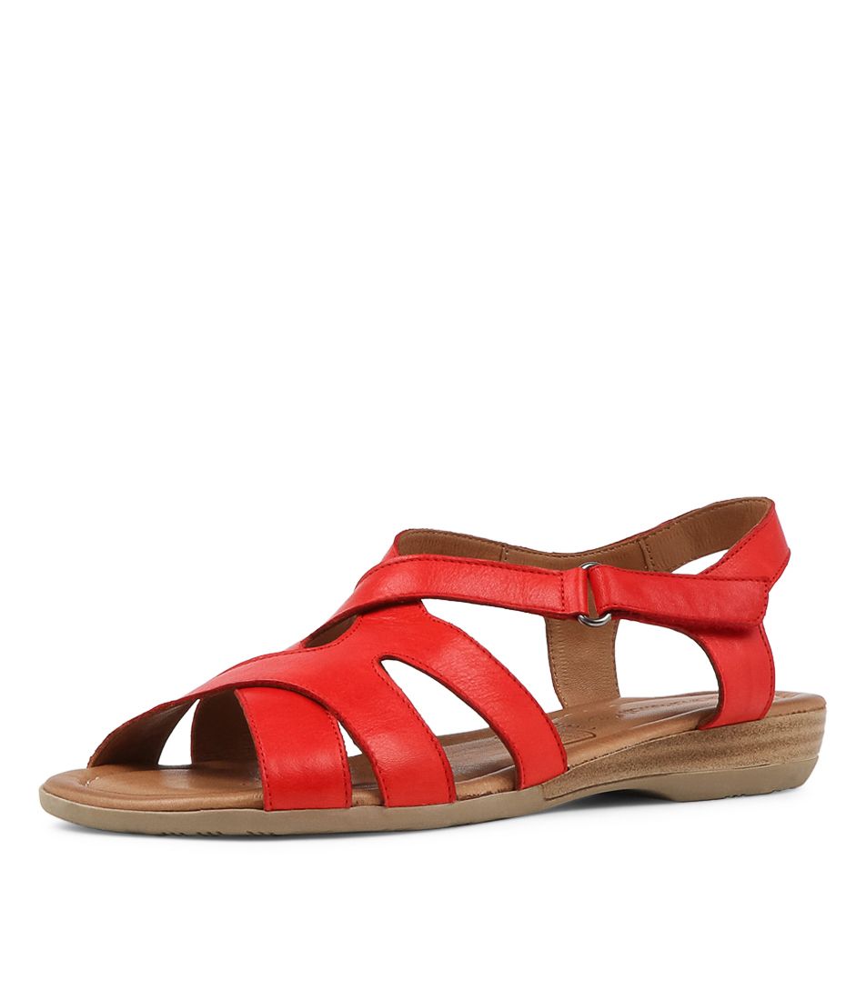 Albaha Red Leather Sandals