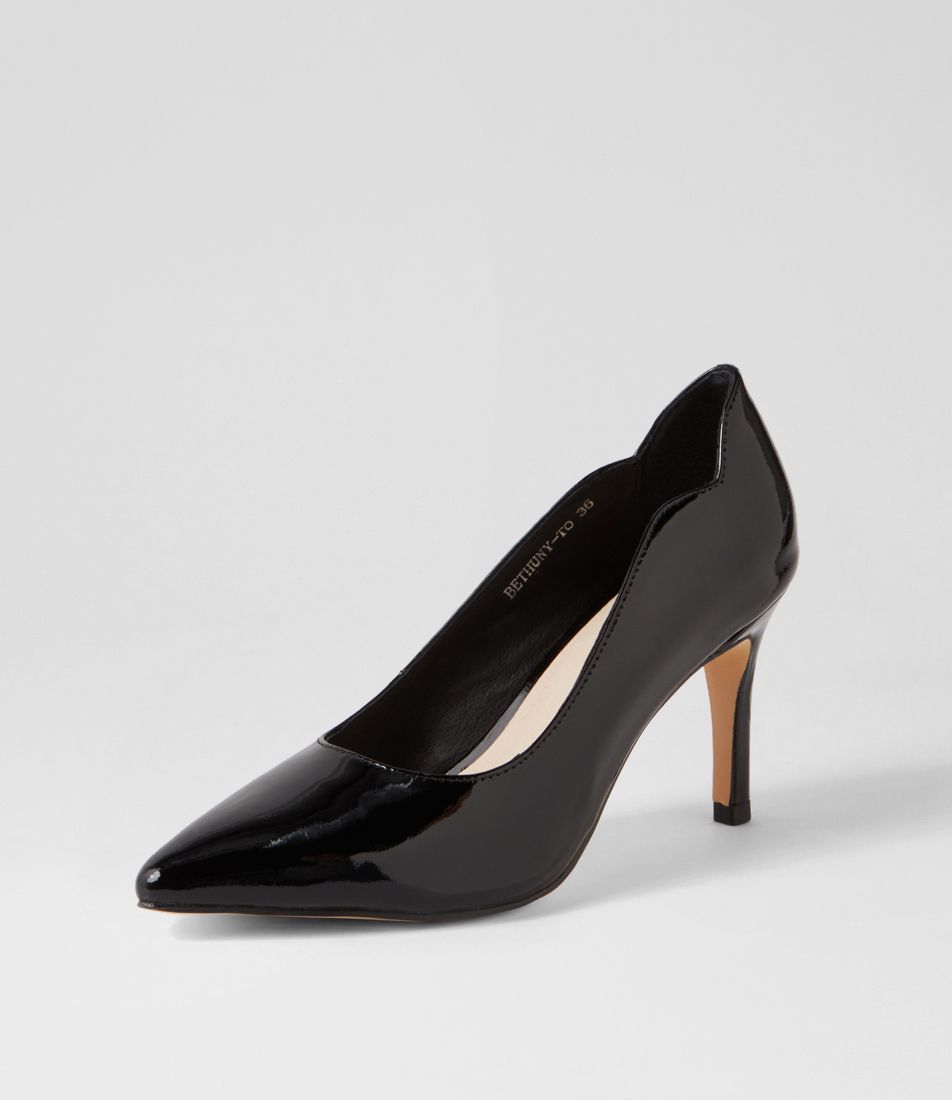 Bethuny Black Patent Leather Heels
