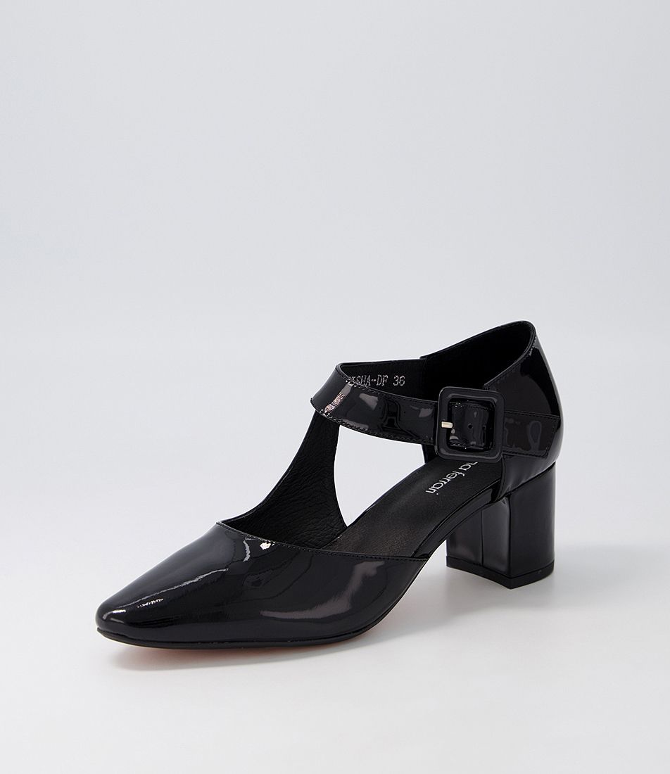 Latisha Black Patent Leather Heels