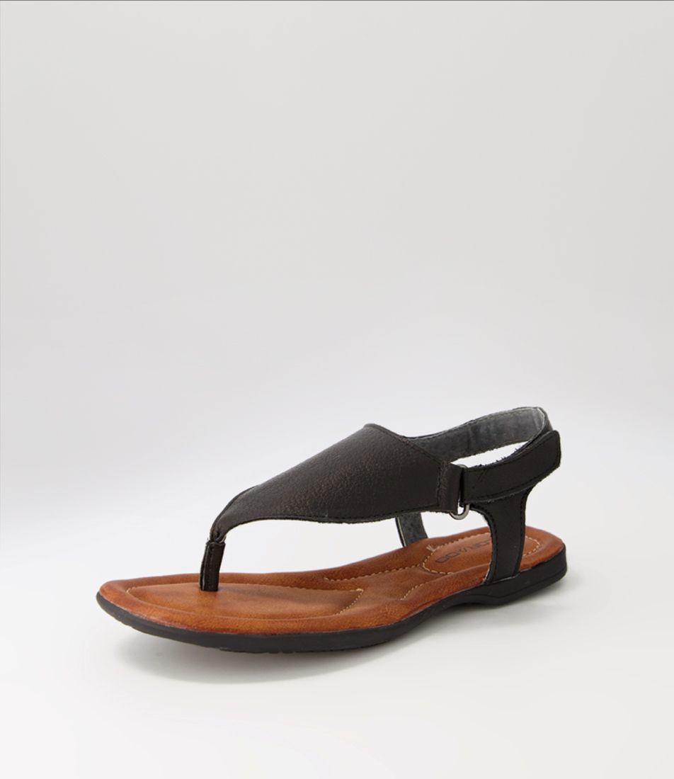 Kristian Black Leather Sandals