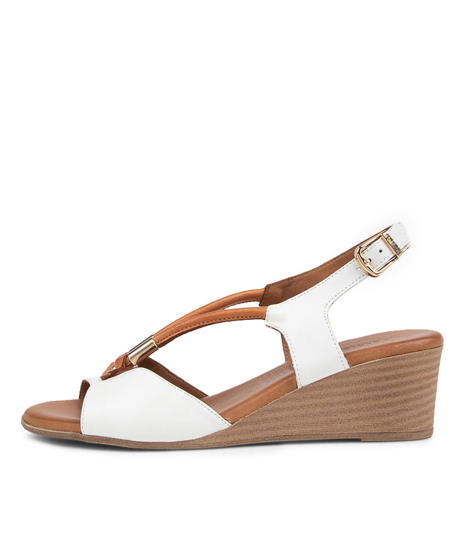 PADME WHITE-TAN LEATHER