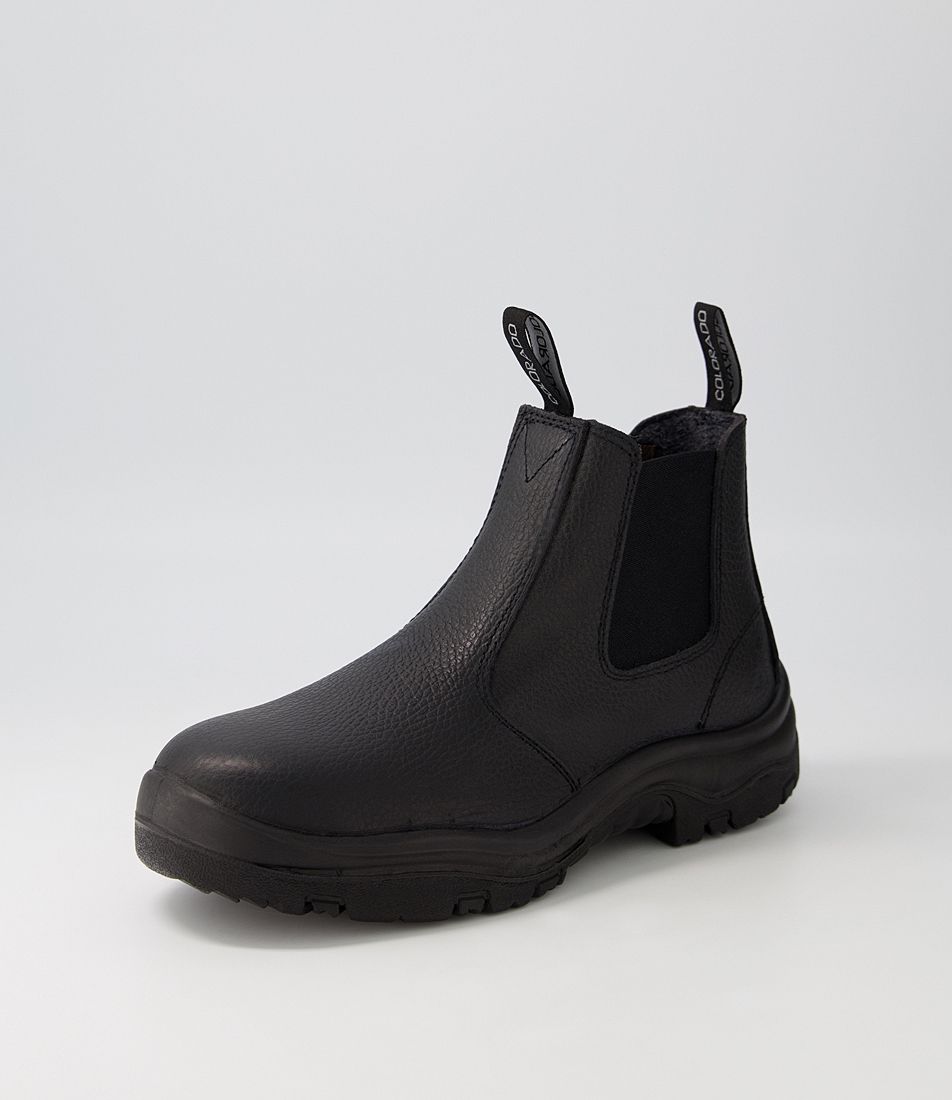 Sovereign Black Tumble Leather Ankle Boots