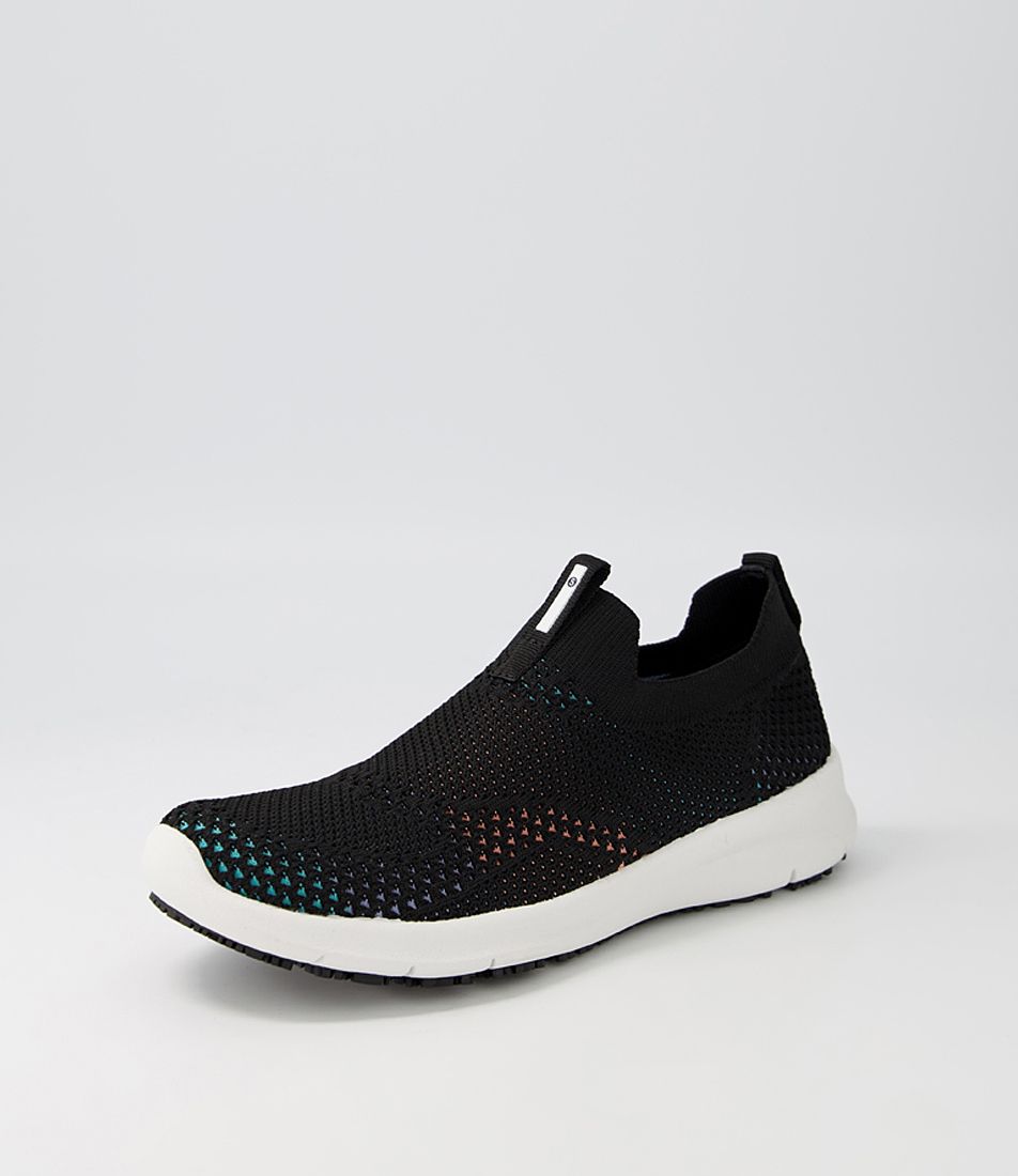 Kaylahs Black Bright Recycled Knit Sneakers