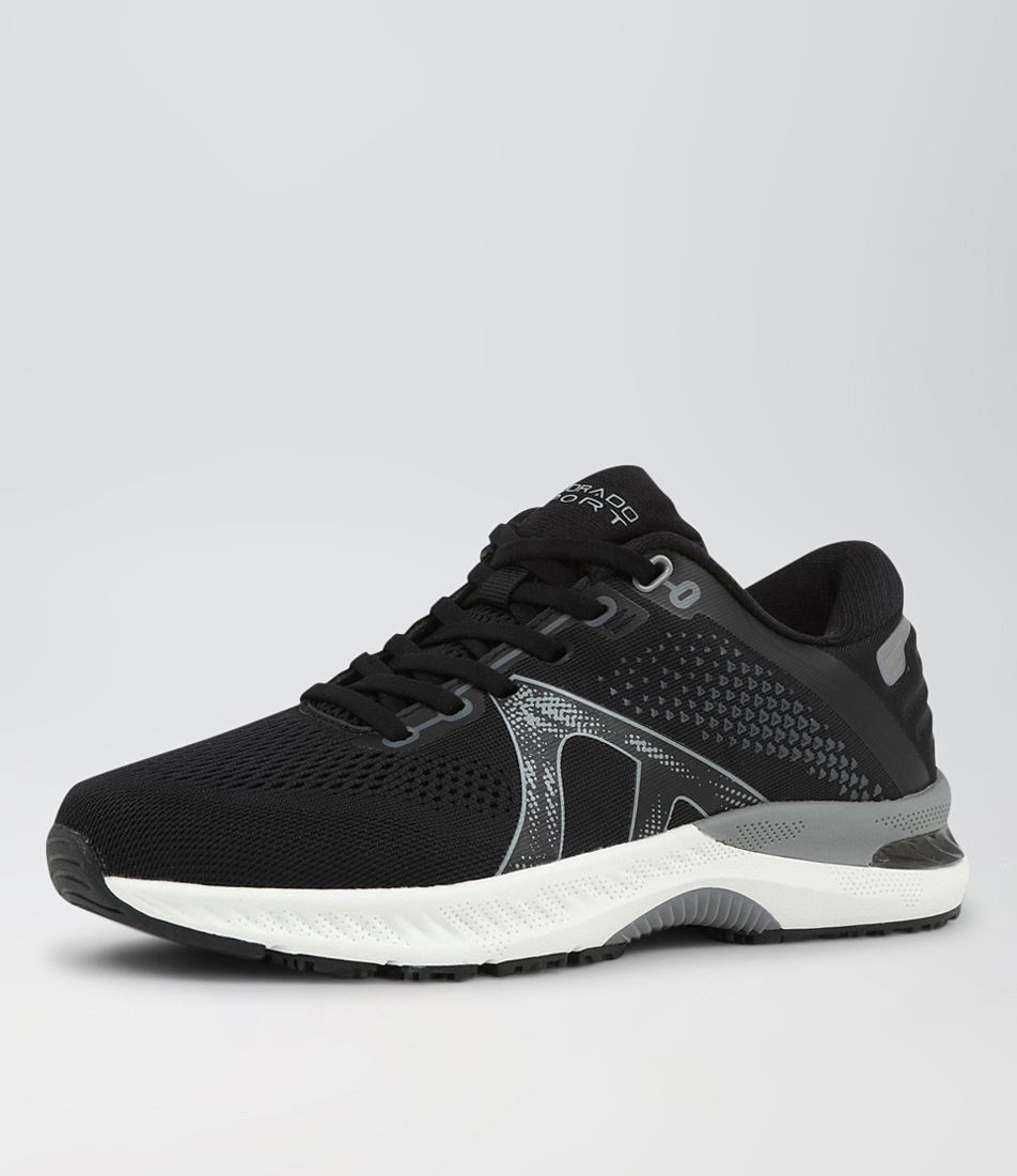 Compete Snr B Black White Mesh Sneakers