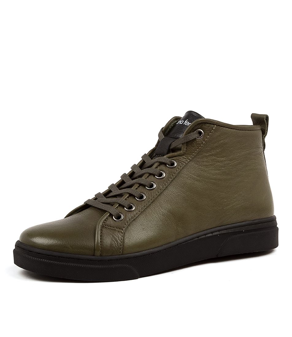 PARAH OLIVE-BLACK LEATHER