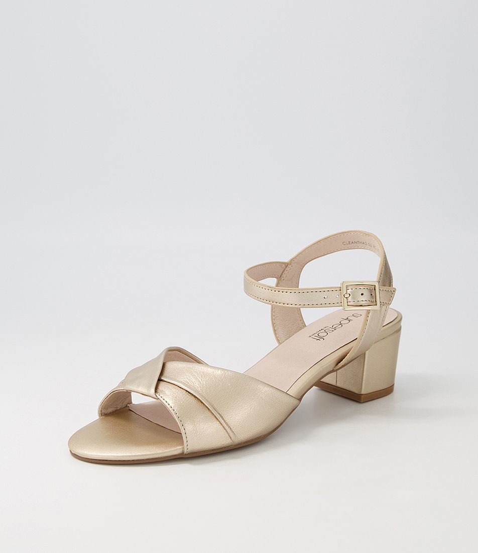 Cleantha2 Platinum Leather Sandals
