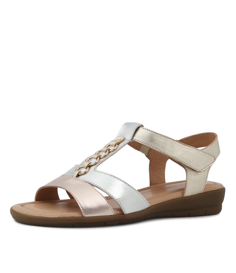 Frankie2 Rose Gold Silver Multi Sandals