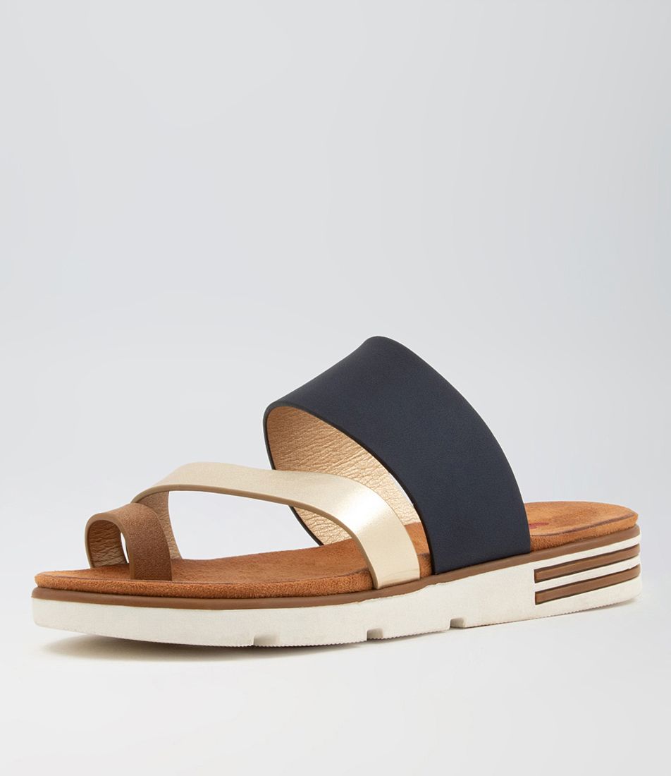 Baylen Tan Navy Mix Slides