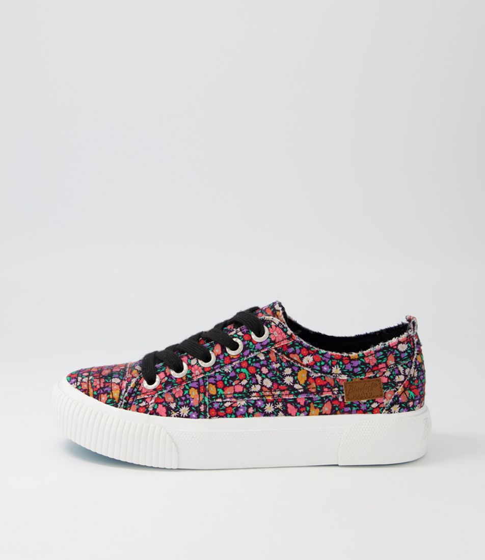 Clay Black Zoe Floral Canvas Sneakers