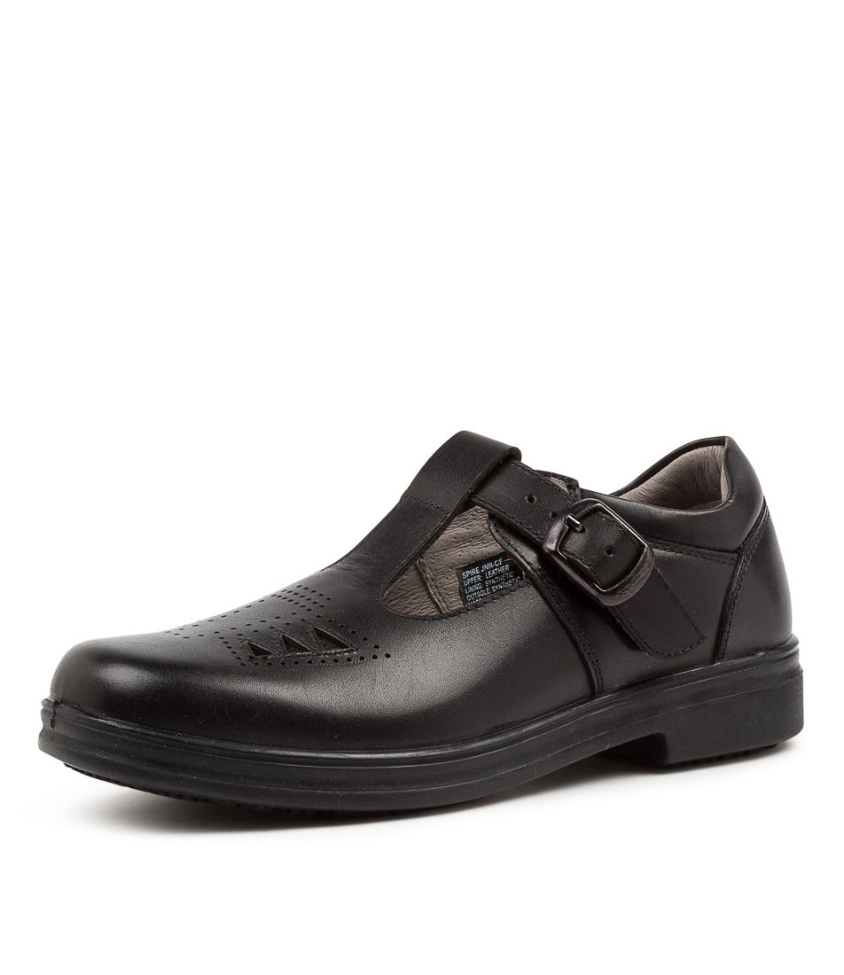 SPIRE JNR BLACK LEATHER
