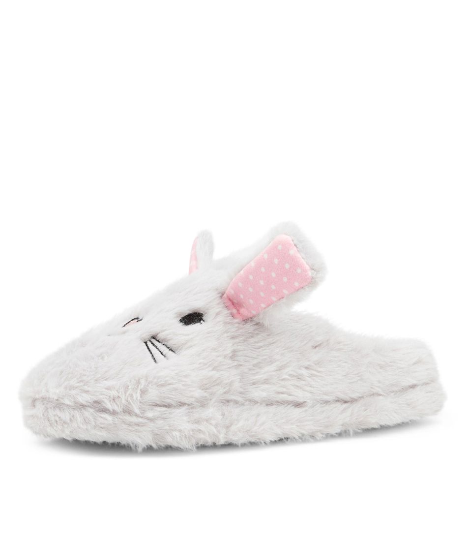 Bunny Light Grey Fabric Slippers
