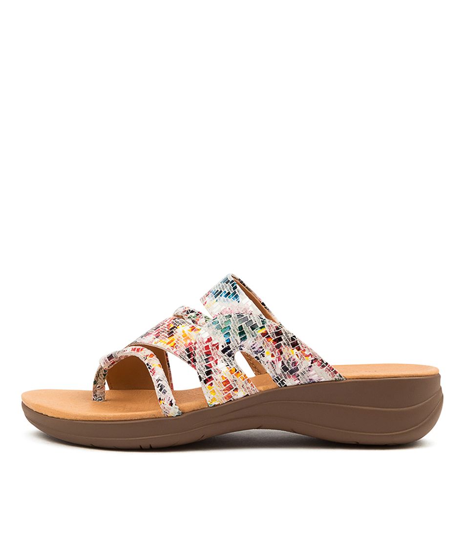 MIA SU RED MULTI GUM SOLE LEATHER