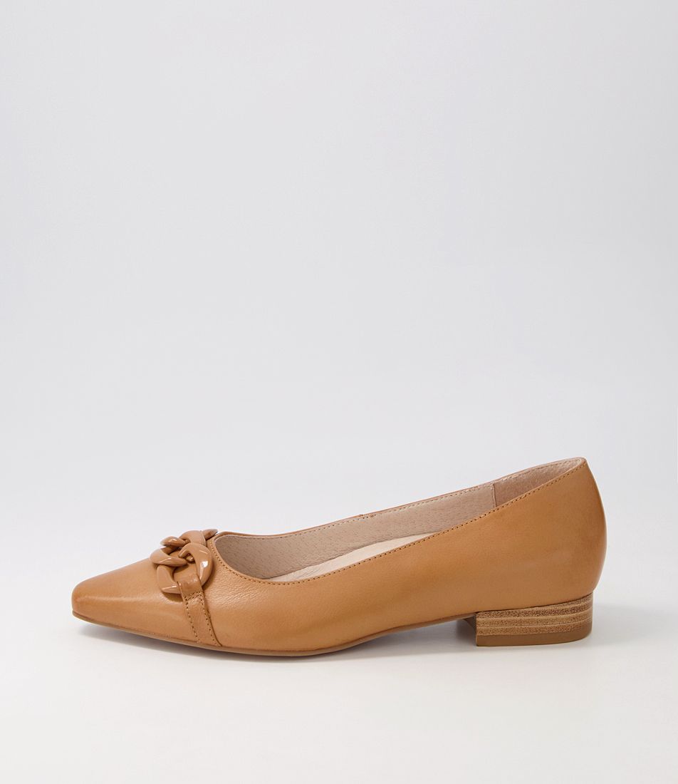 Candys Dark Tan Leather Loafers