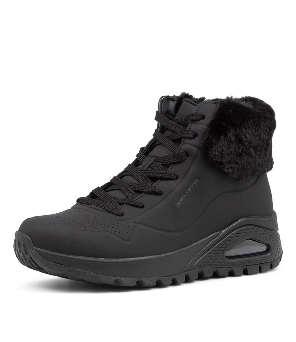 Uno Rugged Fall Air Black Wedge Boots