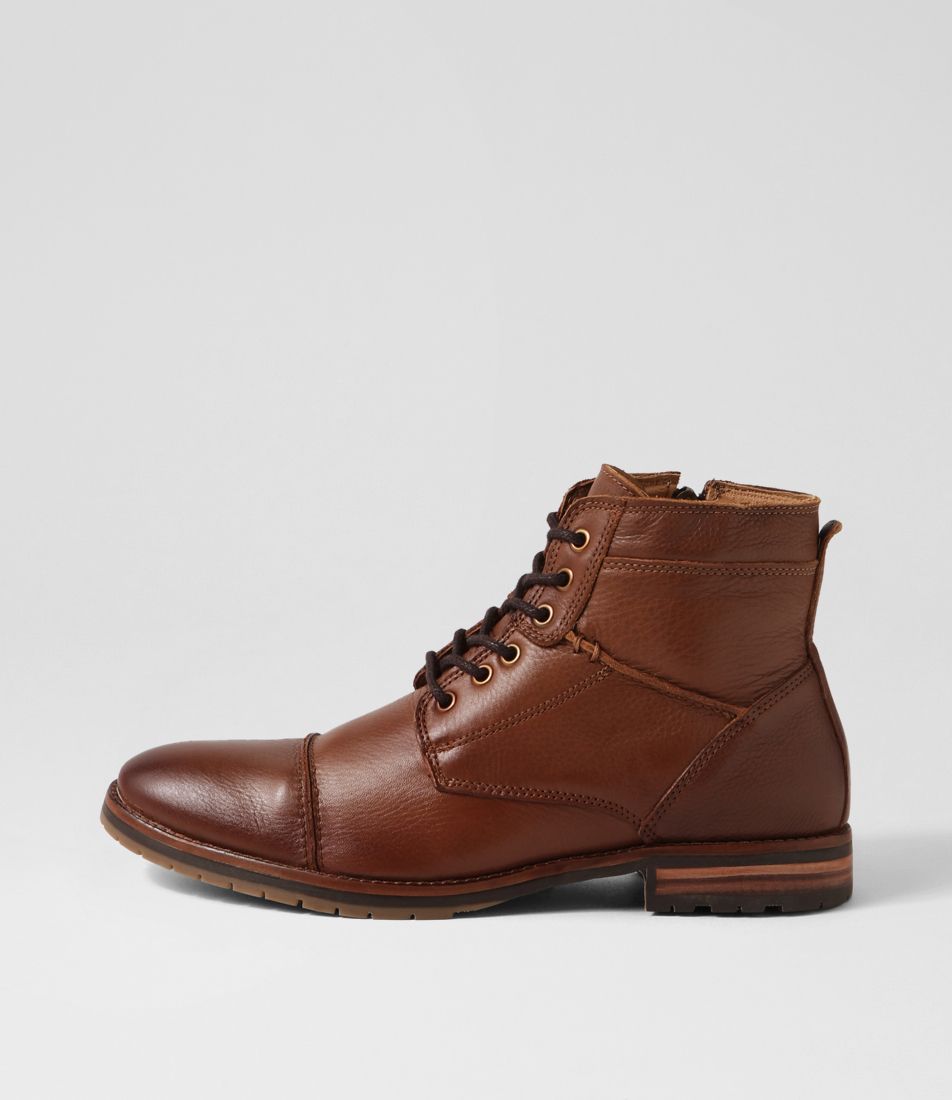 Brooklin 91 Dark Brown Leather Lace Up Boots