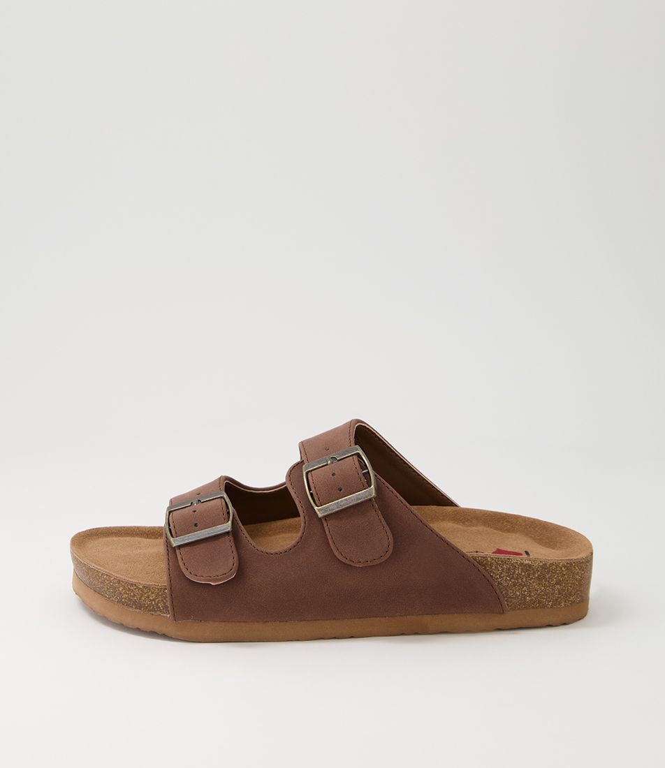 Zigie Mocha Nubuck Pu Sandals