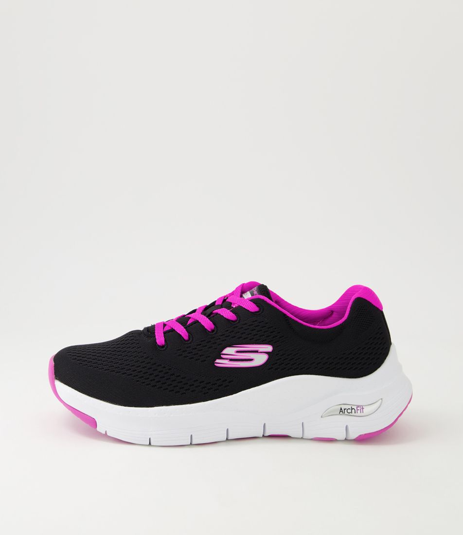 Arch Fit Black Fuchsia Sneakers