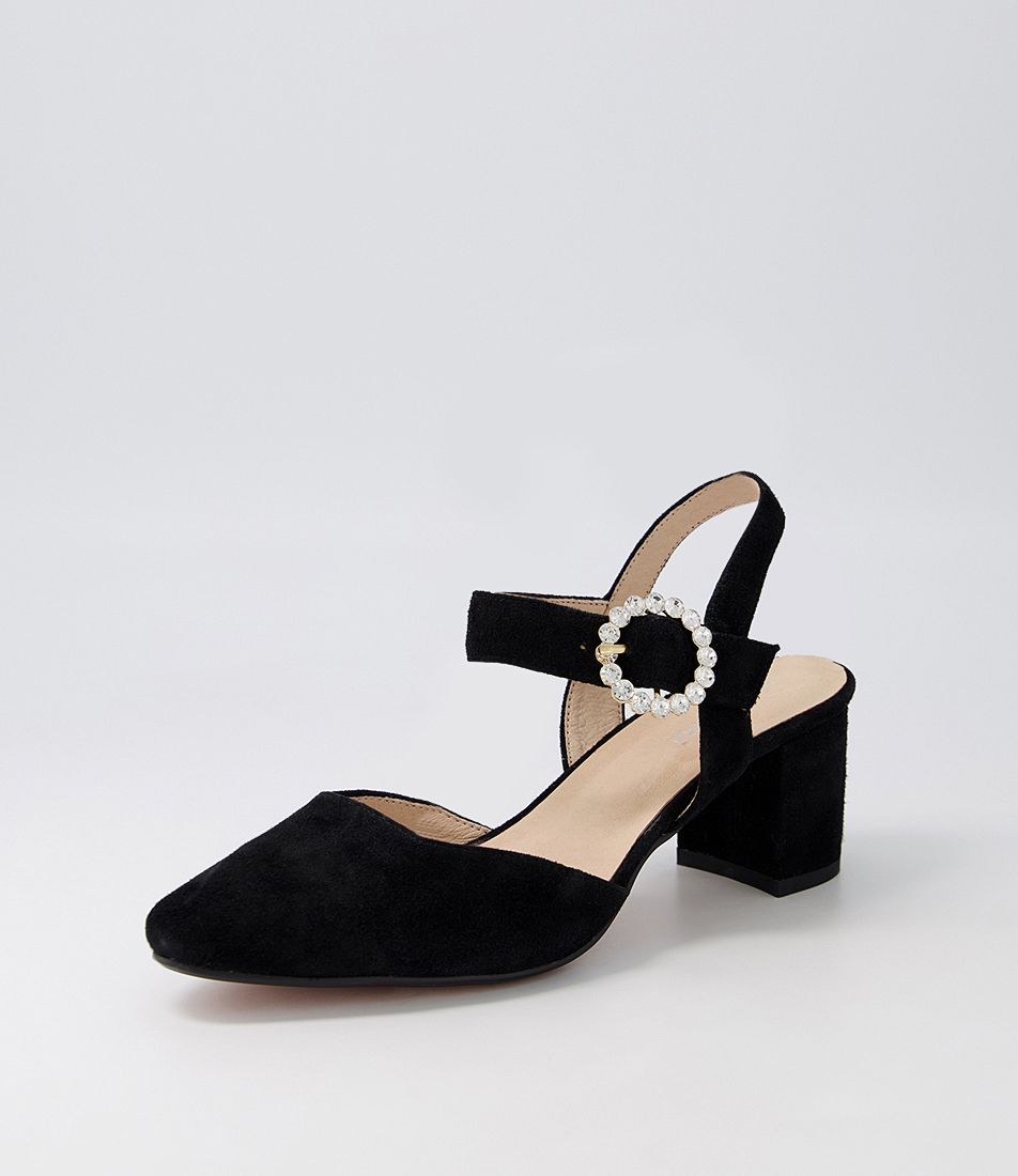 Lilsy Black Suede Heels