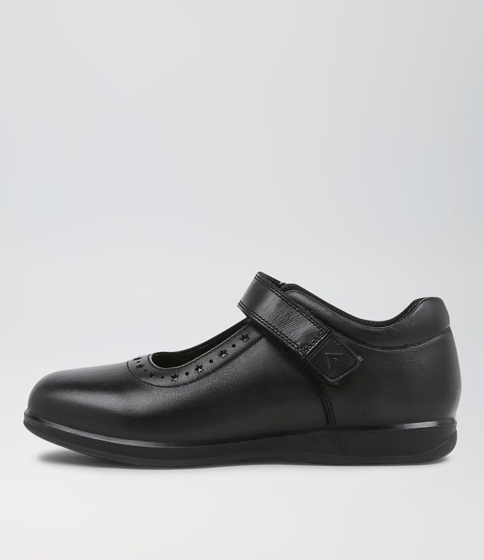 Sandy Jnr E Sb Black Leather Flat Shoes