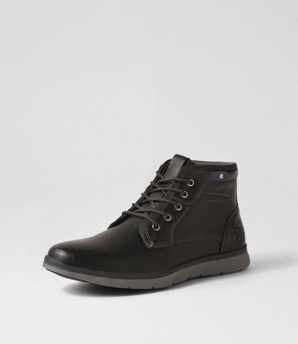 Idaho Charcoal Lace Up Boots