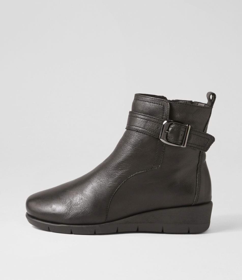 Mother Black Leather Ankle Boots